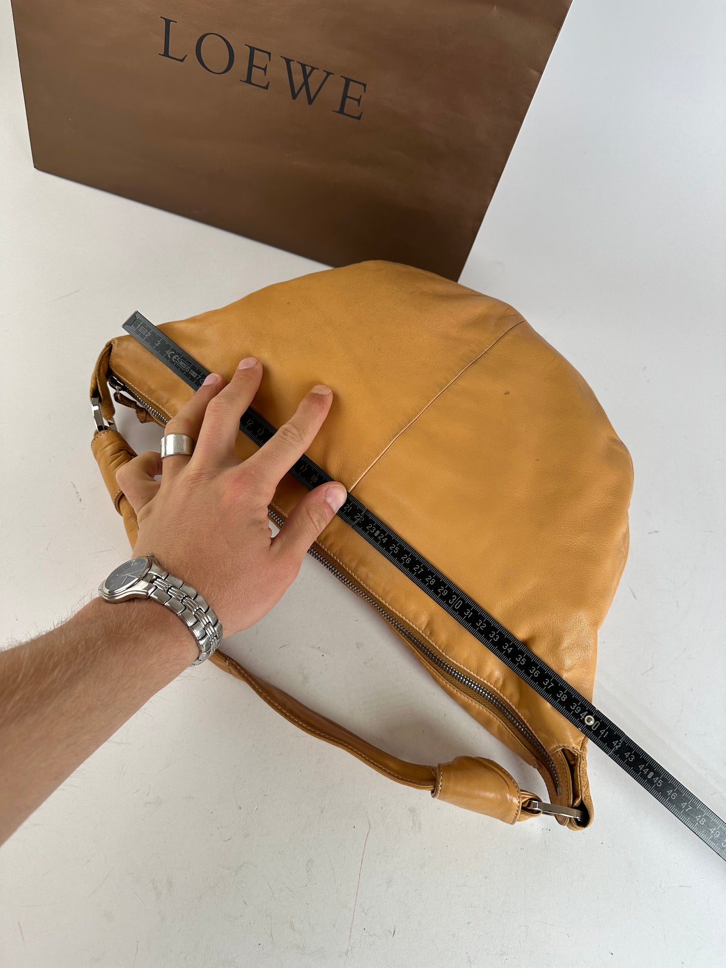 Vintage LOEWE Hobo Bag Leather Camel
