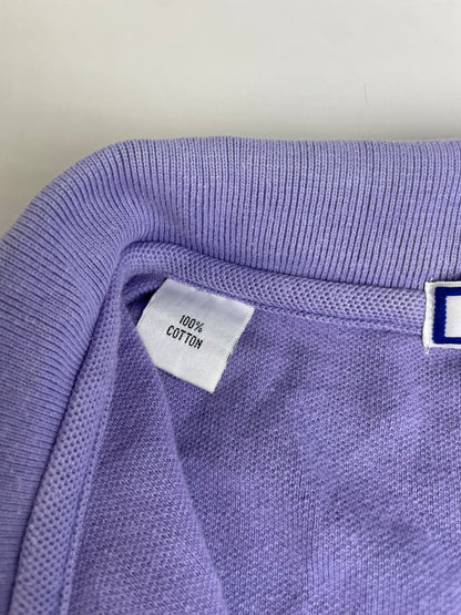 Vintage Yves Saint Laurent Cotton Long Sleeve Polo Light Purple M