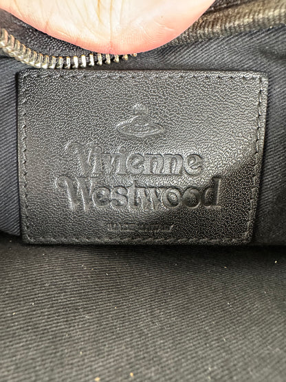 Vintage Vivienne Westwood Coated Canvas Crossbody Bag Beige Brown