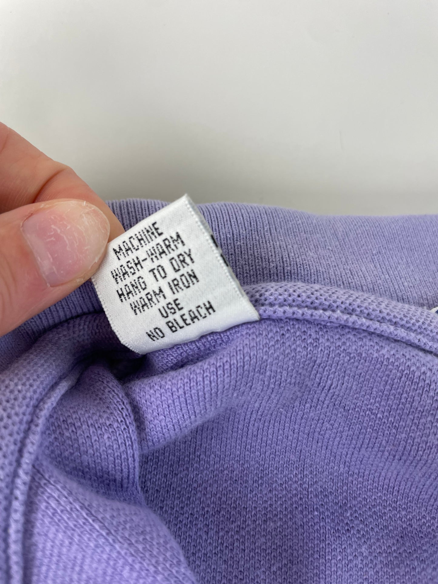 Vintage Yves Saint Laurent Cotton Long Sleeve Polo Light Purple M