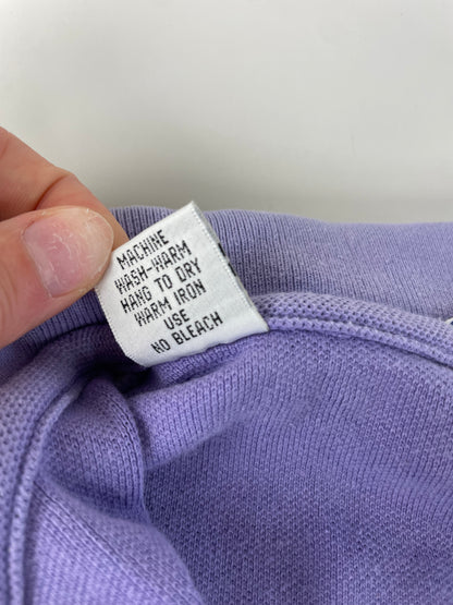 Vintage Yves Saint Laurent Cotton Long Sleeve Polo Light Purple M