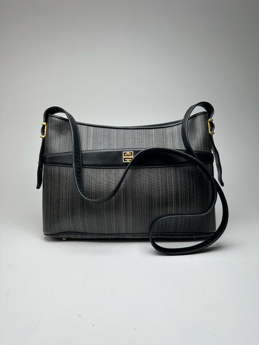 Vintage Givenchy Leather bag black gray