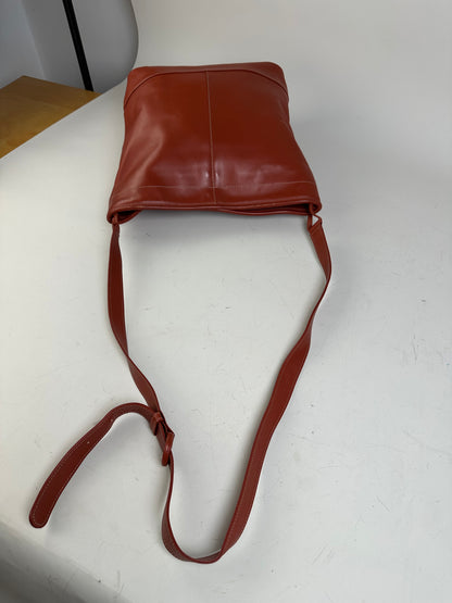 Vintage Issey Miyake Leather Tote Bag Rust