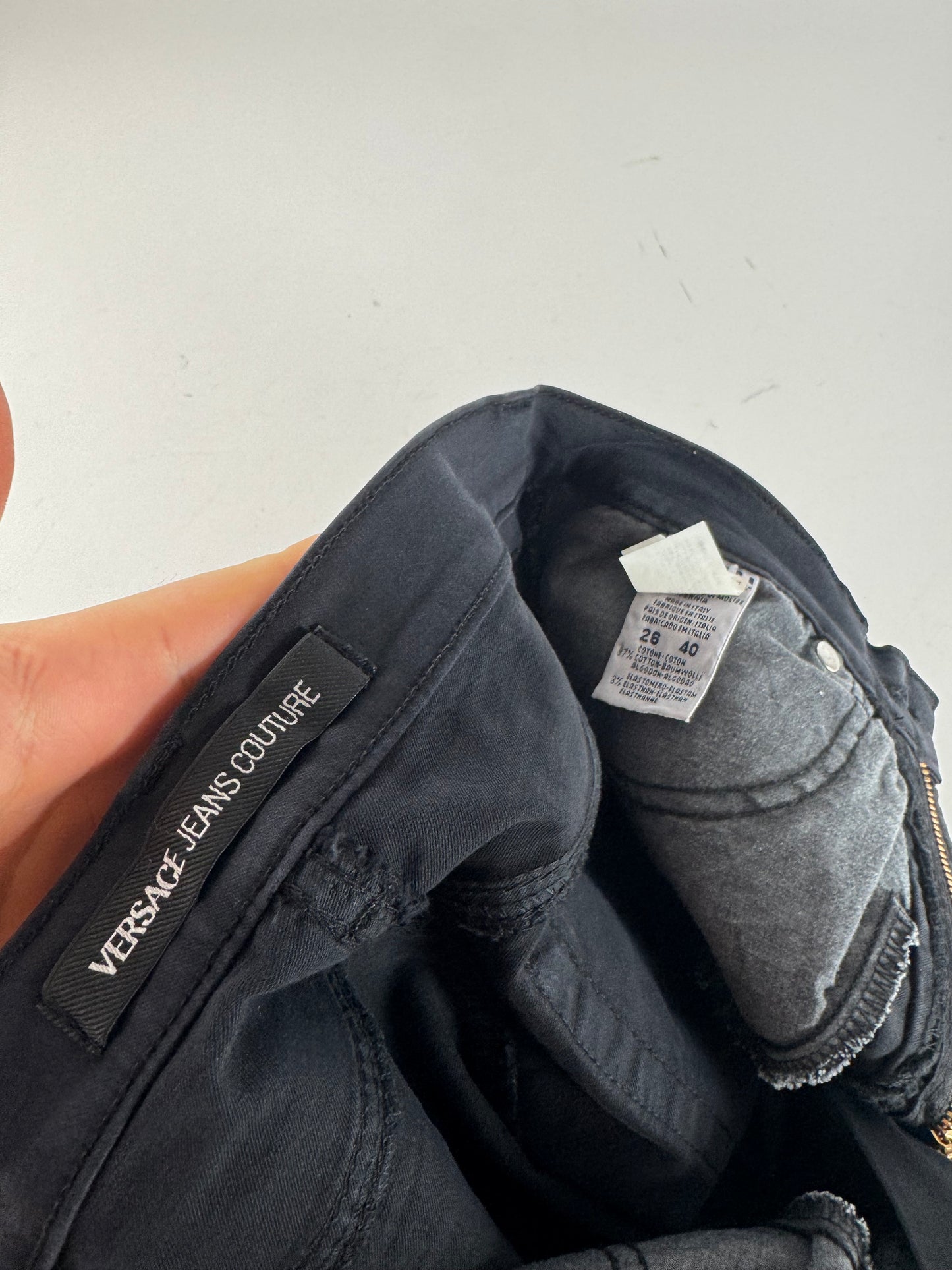 Vintage Versace Cotton Pants Black M