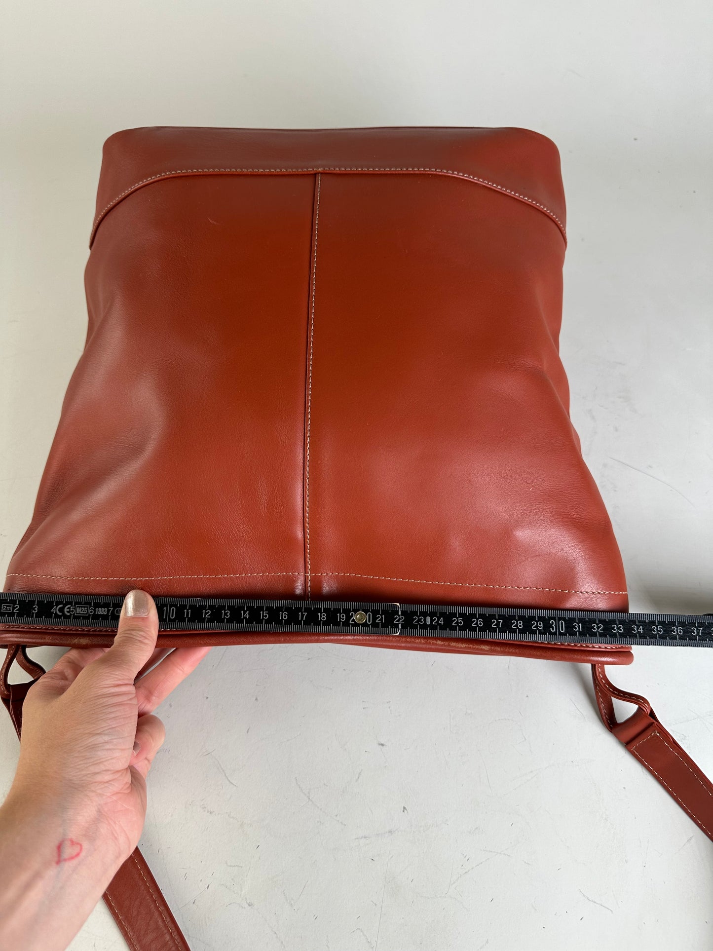 Vintage Issey Miyake Leather Tote Bag Rust