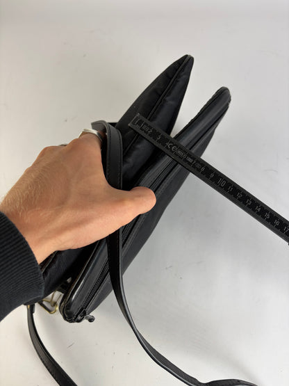 Vintage Issey Miyake Nylon Flap Crossbody Bag Late 1990s Black