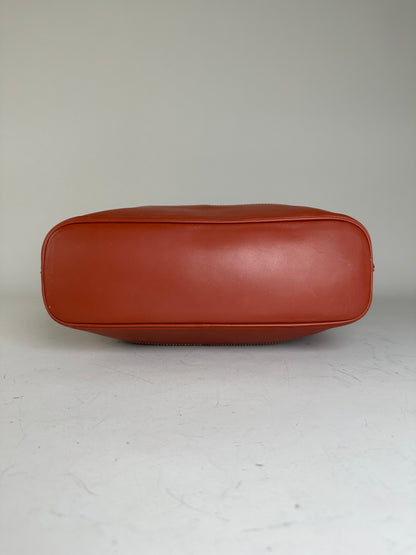 Vintage Issey Miyake Leather Tote Bag Rust