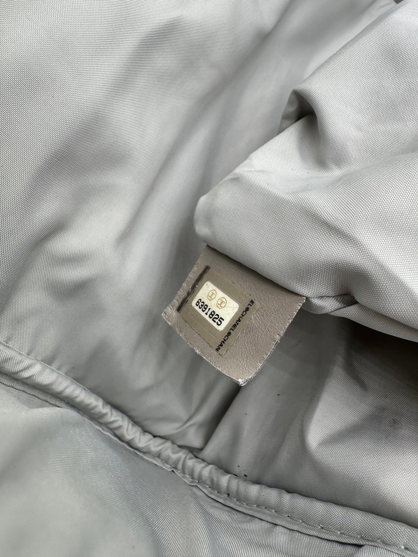 Vintage CHANEL Backpack Nylon Cream Black