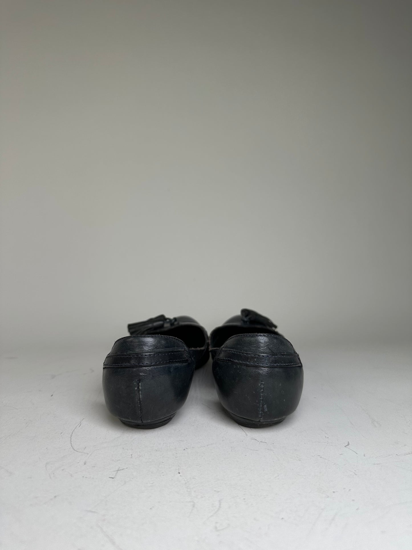 Vintage Chloe Leather Flats Black Gold EU36.5