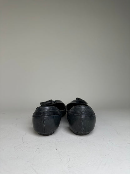 Vintage Chloe Leather Flats Black Gold EU36.5