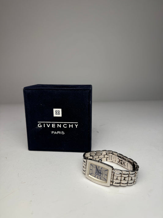 Vintage Givenchy Steel Quartz Watch Silver