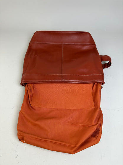 Vintage Issey Miyake Leather Tote Bag Rust