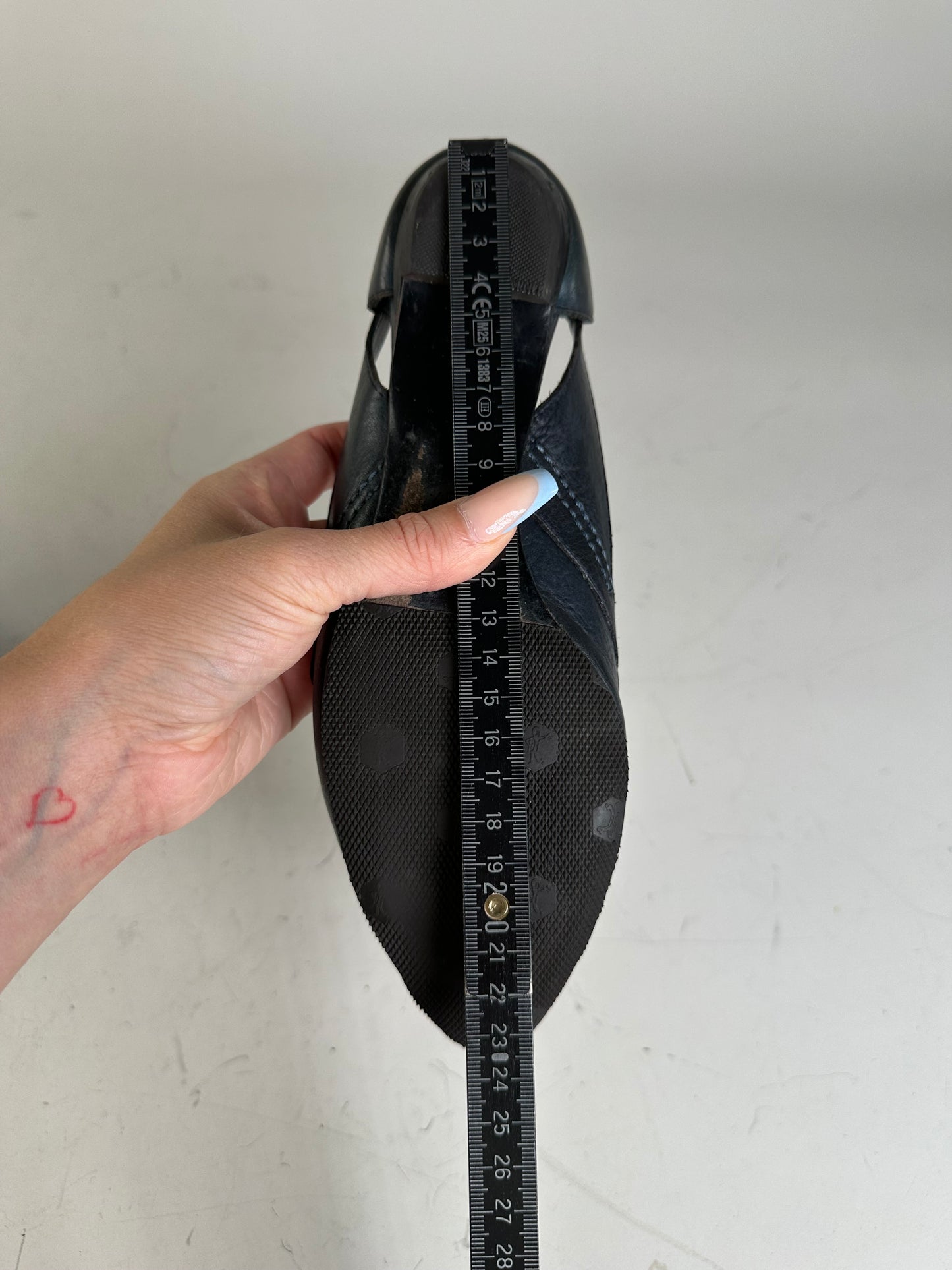 Vintage Chloe Leather Flats Black Gold EU36.5
