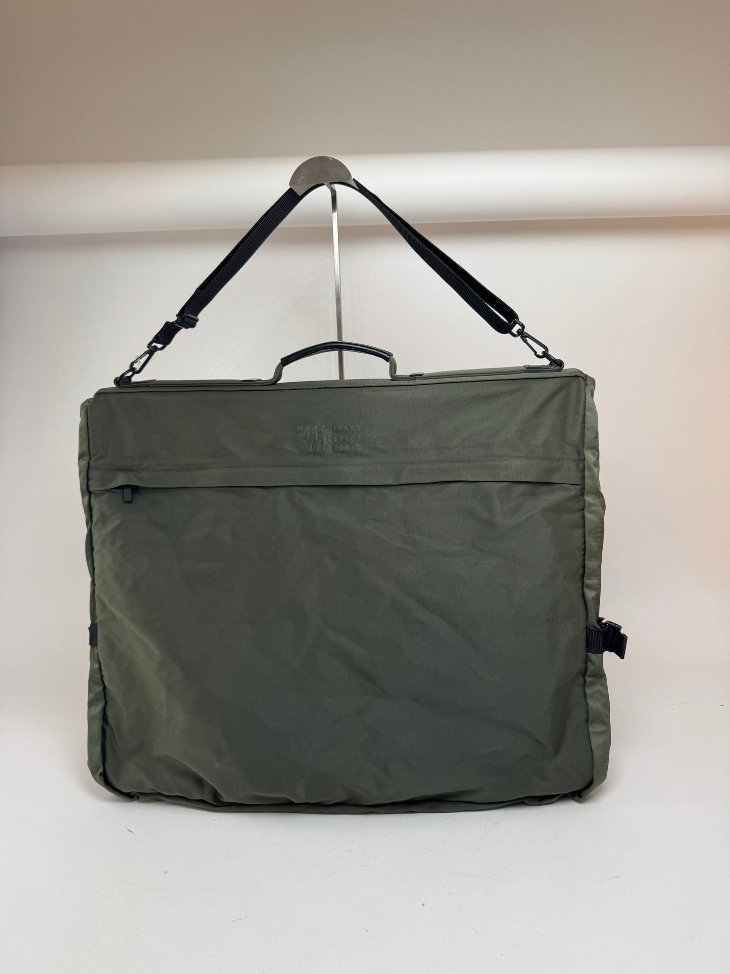 Vintage Issey Miyake Canvas Polyester Travel 2 Way Bag Grey