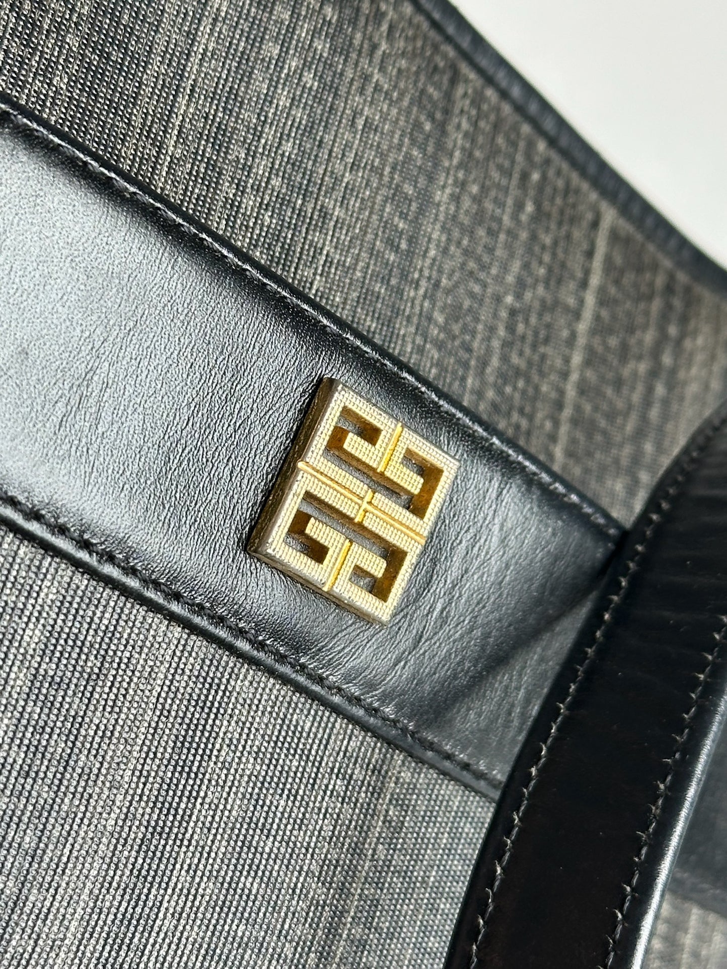 Vintage Givenchy Leather bag black gray