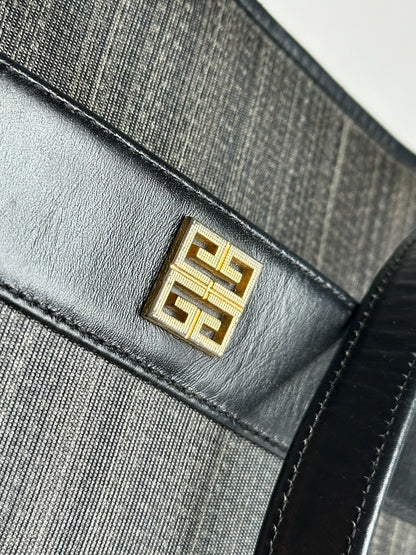 Vintage Givenchy Leather bag black gray