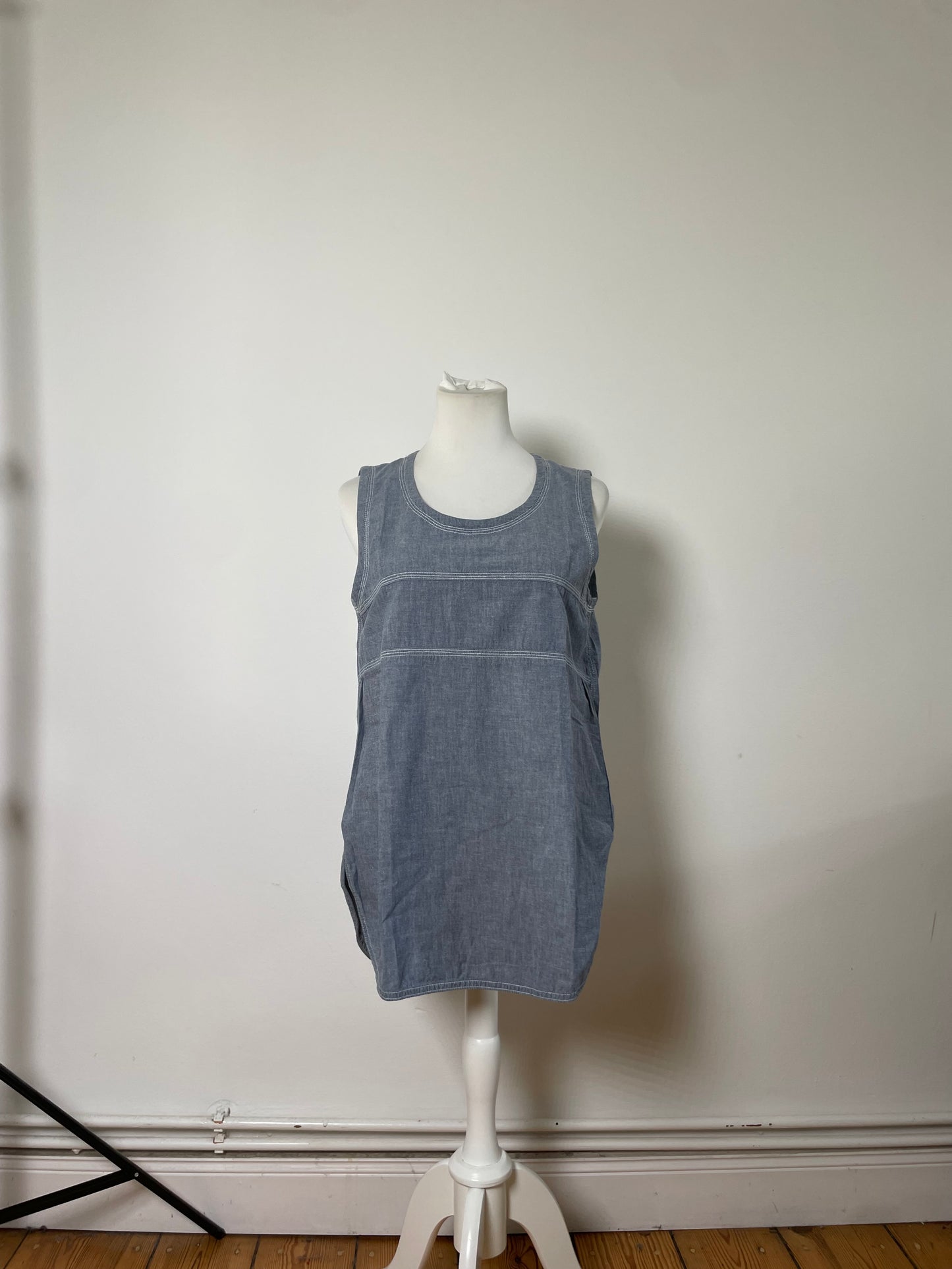 Vintage Issey Miyake Cotton Tunic Light Blue M