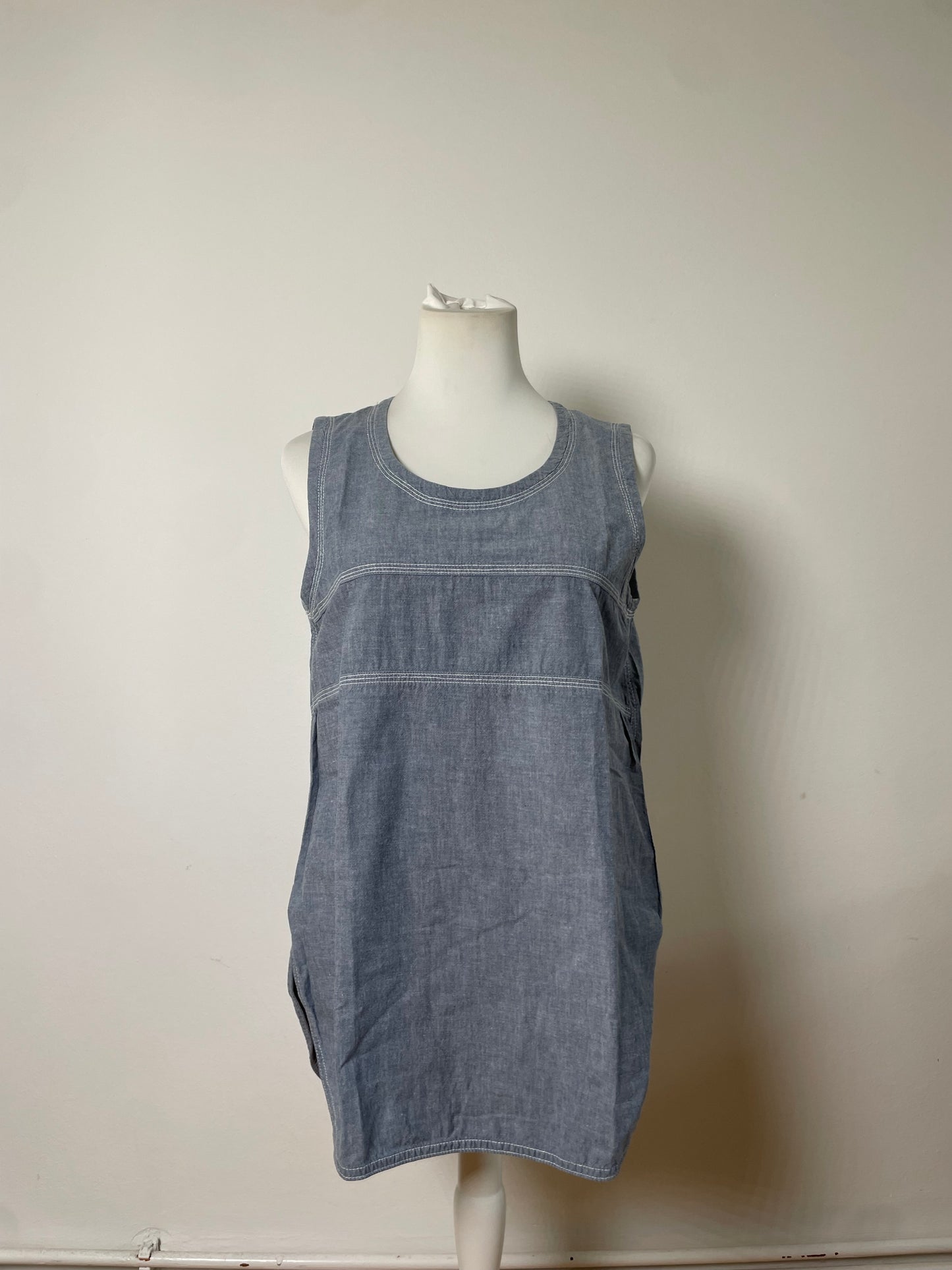 Vintage Issey Miyake Cotton Tunic Light Blue M
