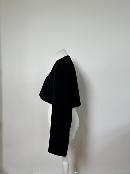 Vintage Givenchy Cropped Wool Blend Jacket Black XL