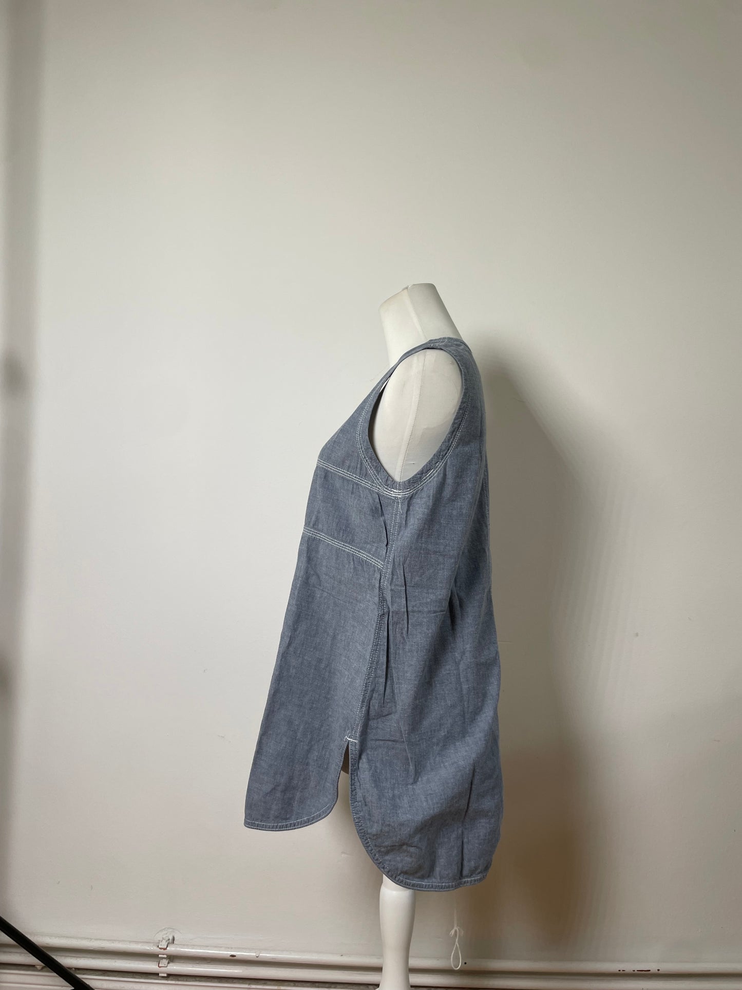 Vintage Issey Miyake Cotton Tunic Light Blue M