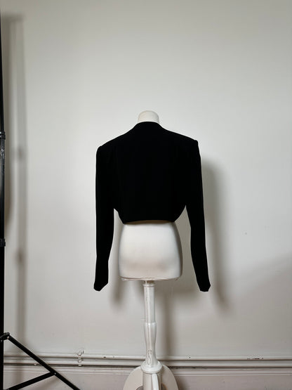 Vintage Givenchy Cropped Wool Blend Jacket Black XL