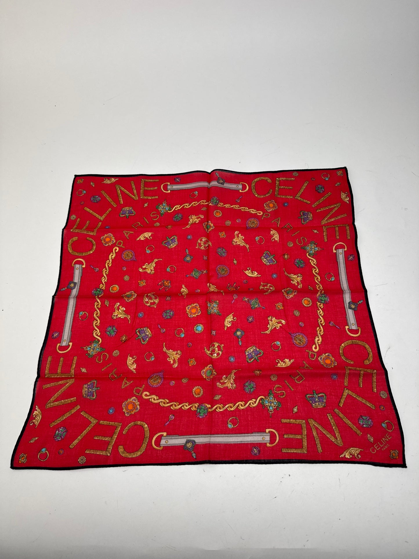 Vintage Crline Scarf red