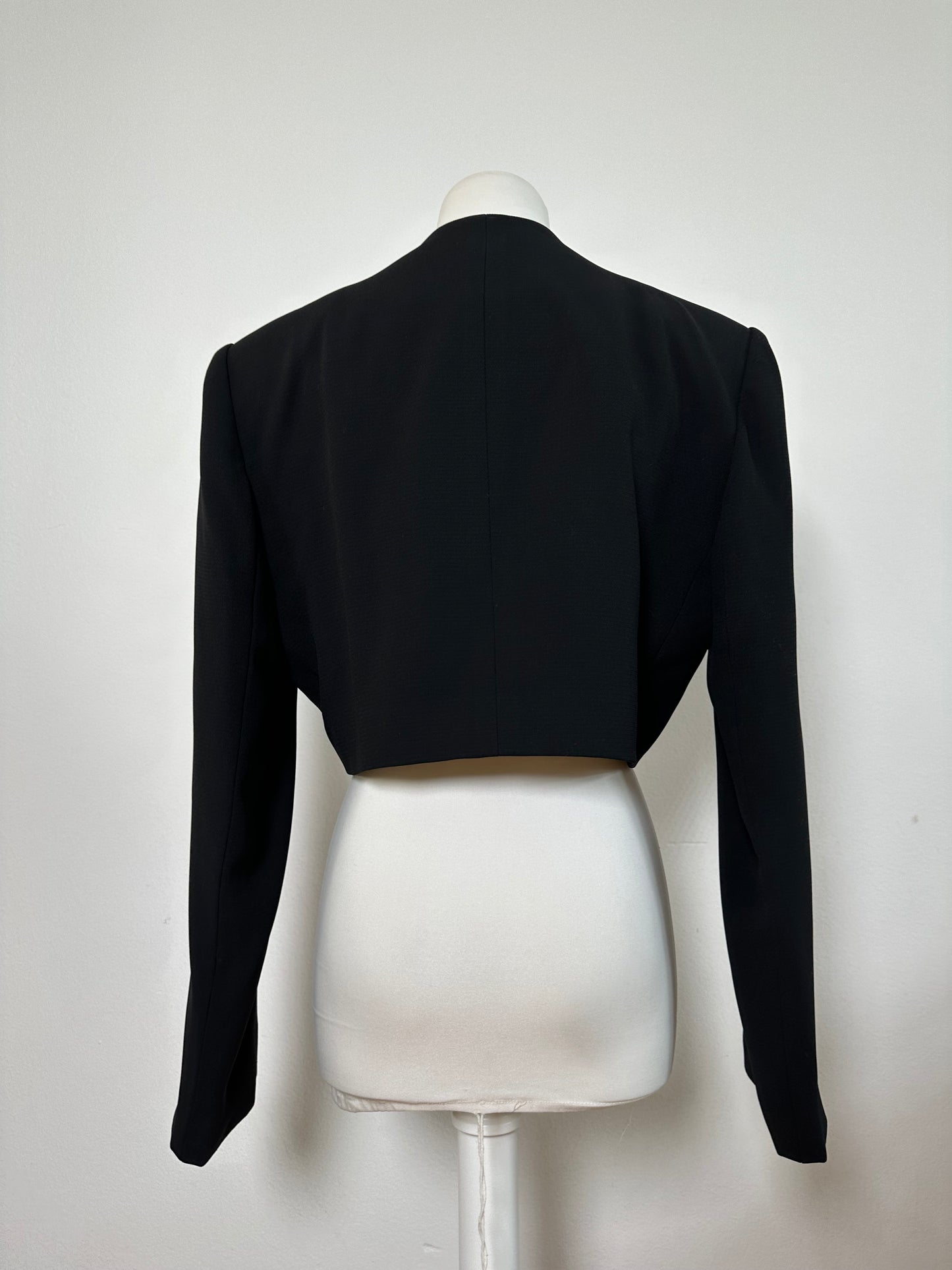 Vintage Givenchy Cropped Wool Blend Jacket Black XL