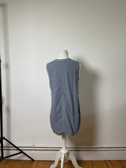Vintage Issey Miyake Cotton Tunic Light Blue M