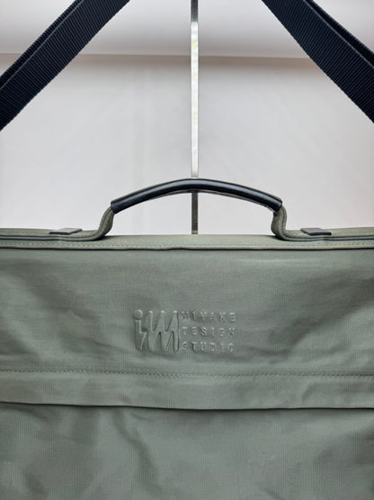 Vintage Issey Miyake Canvas Polyester Travel 2 Way Bag Grey