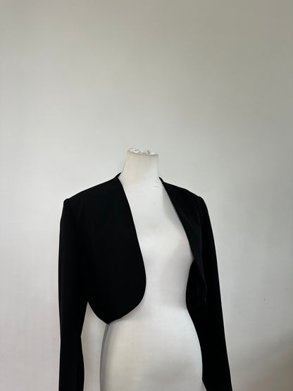 Vintage Givenchy Cropped Wool Blend Jacket Black XL