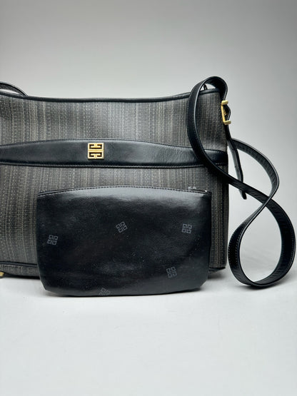 Vintage Givenchy Leather bag black gray