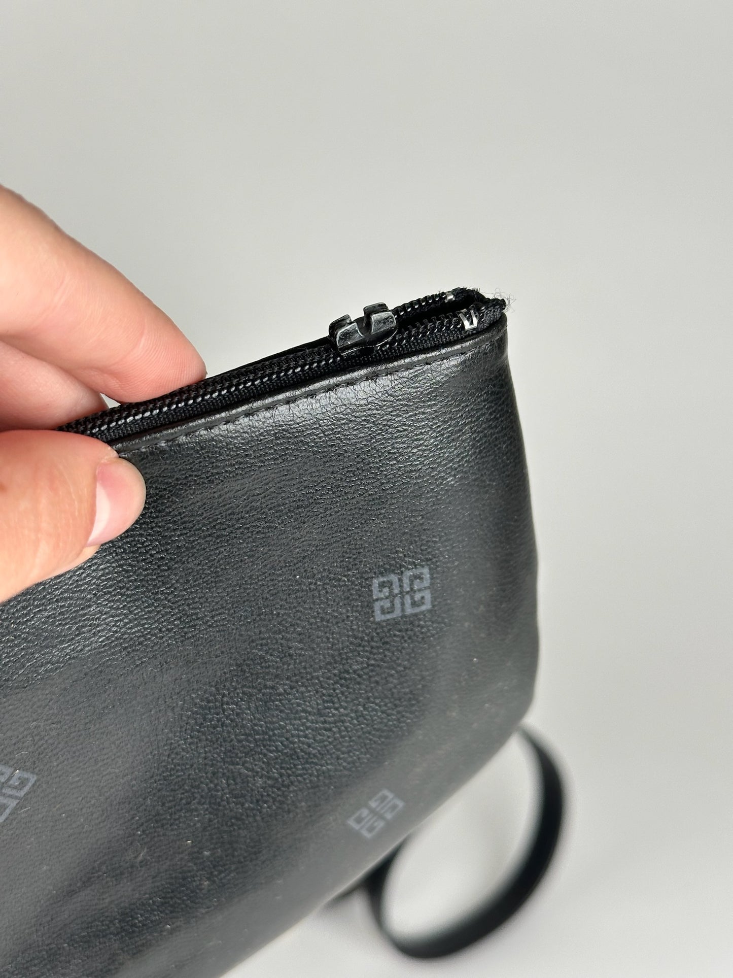 Vintage Givenchy Leather bag black gray