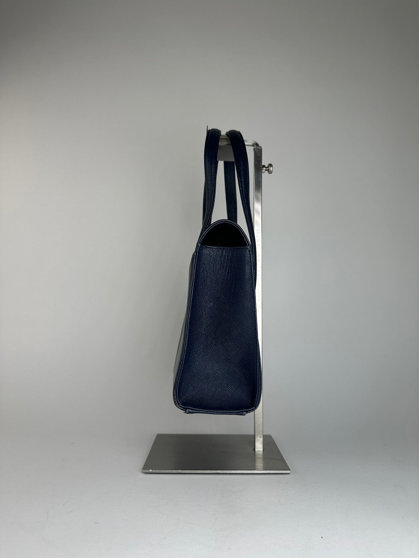 Vintage Courreges Leather Handbag Navy