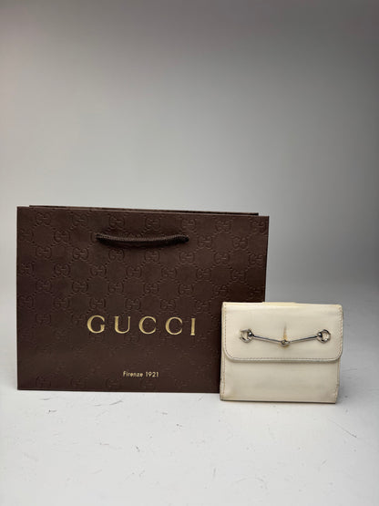 Vintage Gucci Patent Leather wallet white