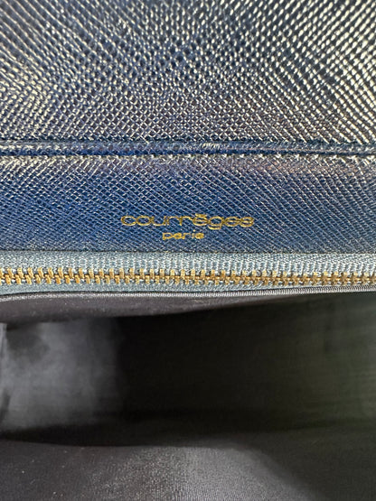 Vintage Courreges Leather Handbag Navy