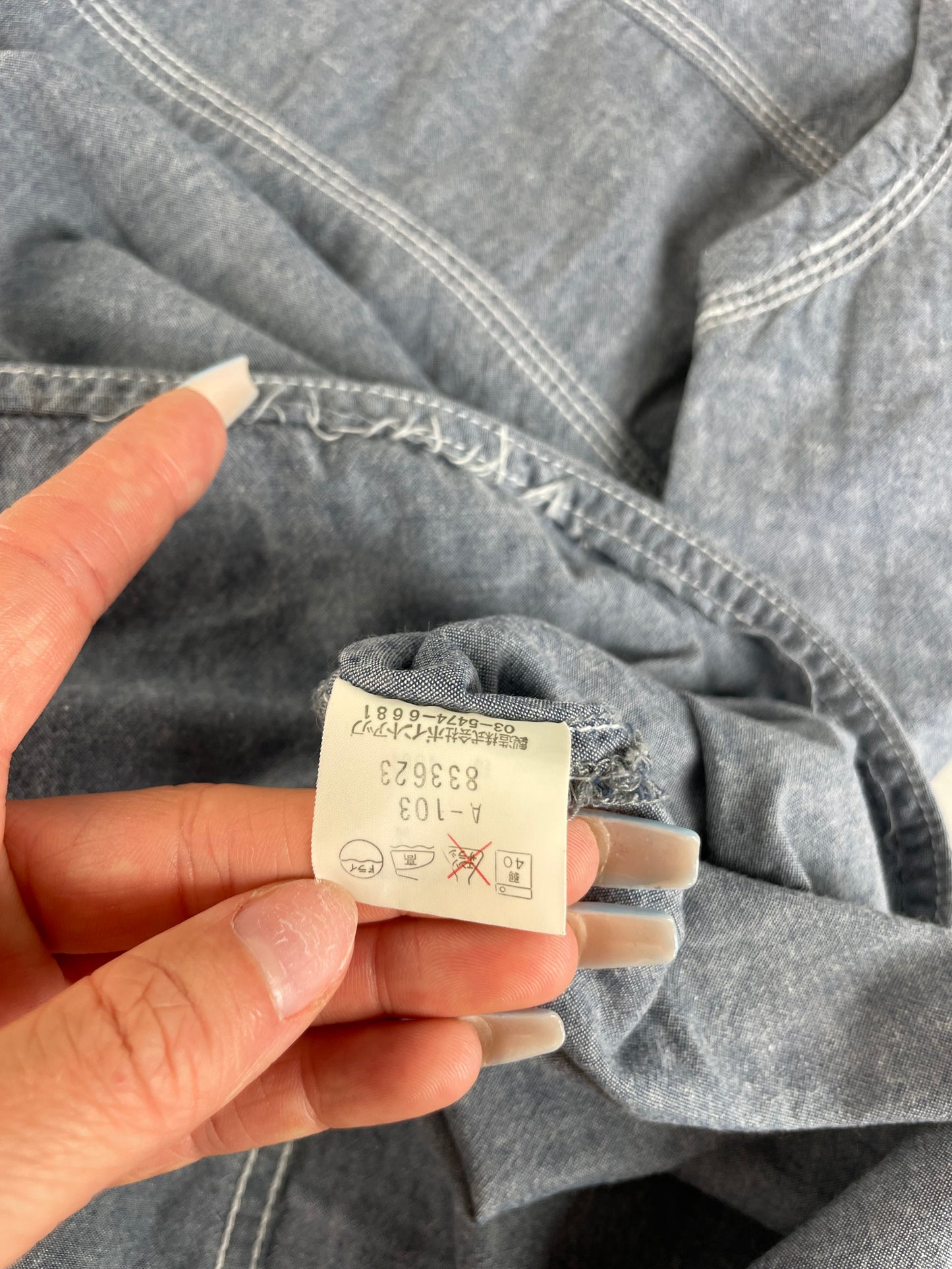 Vintage Issey Miyake Cotton Tunic Light Blue M