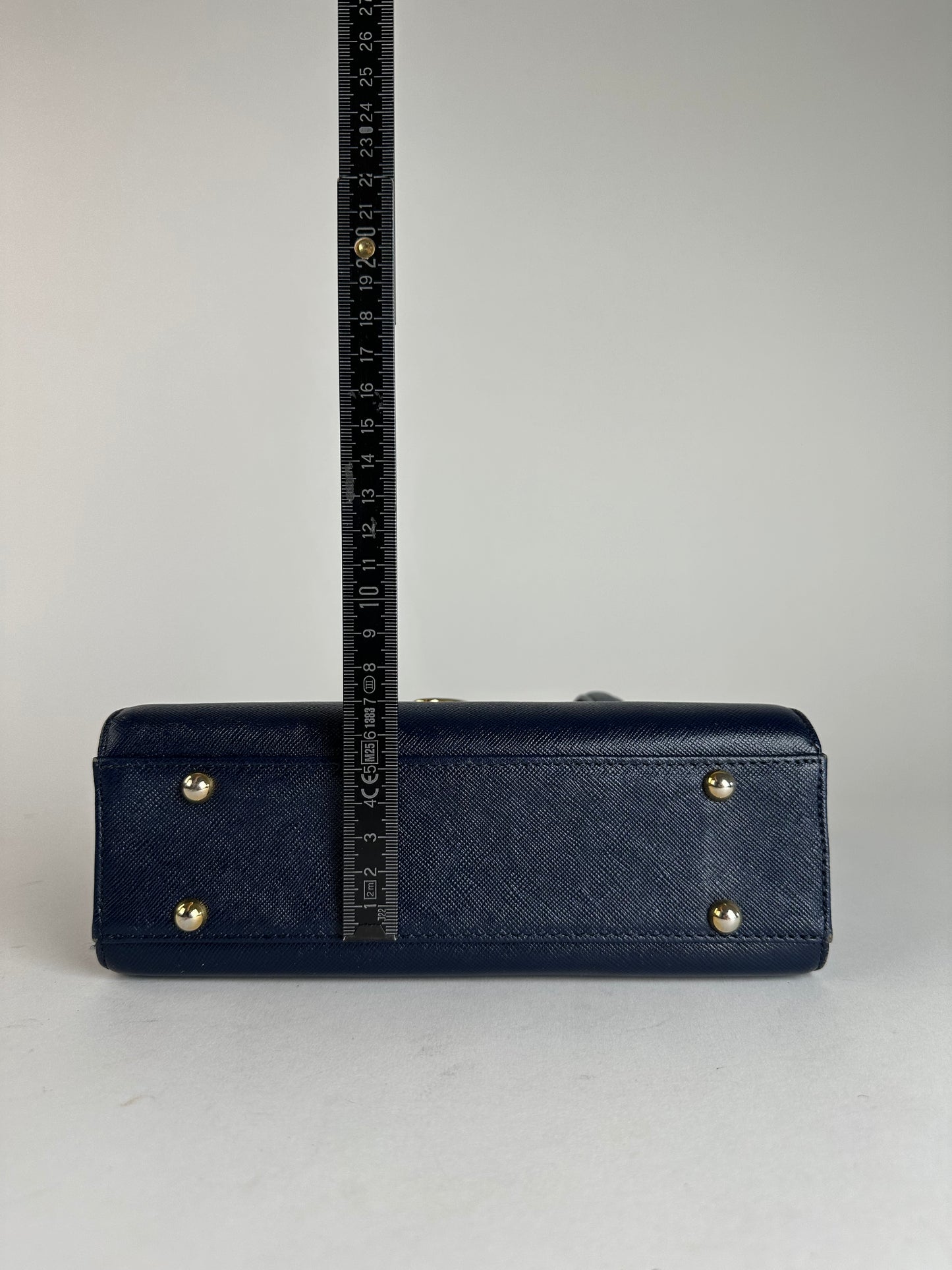 Vintage Courreges Leather Handbag Navy