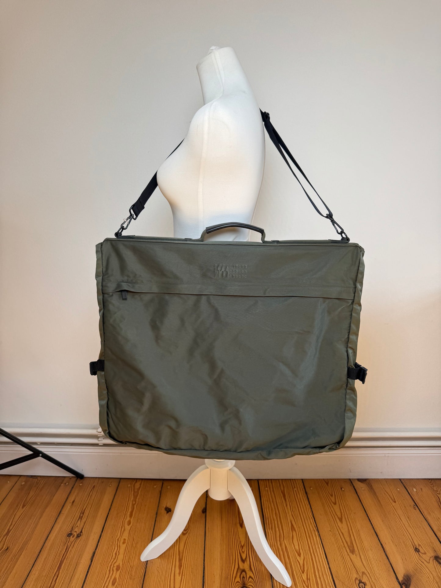Vintage Issey Miyake Canvas Polyester Travel 2 Way Bag Grey