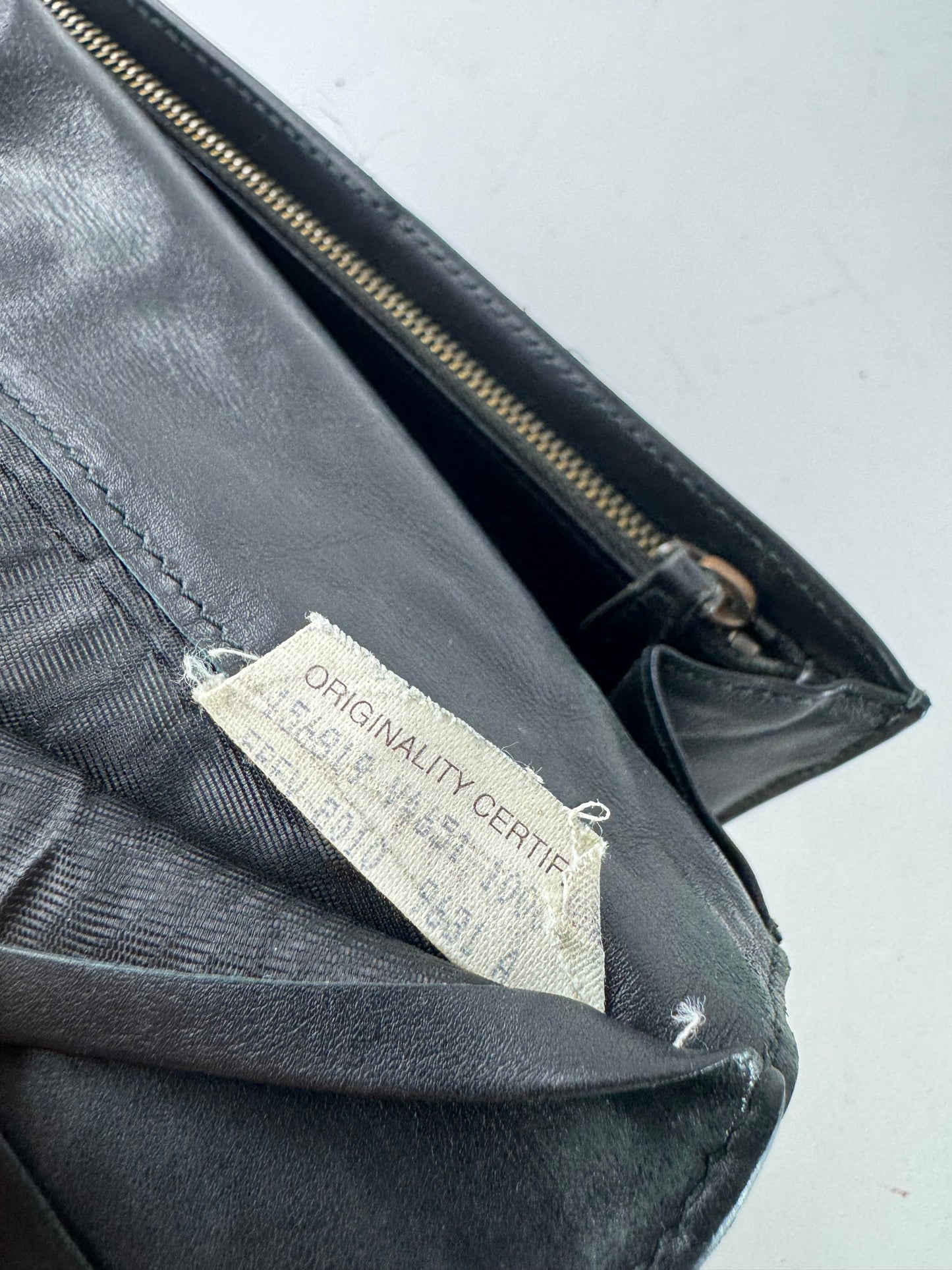 Vintage Bottega Veneta Intrecciato Leather Card Holder / ID Holder Black