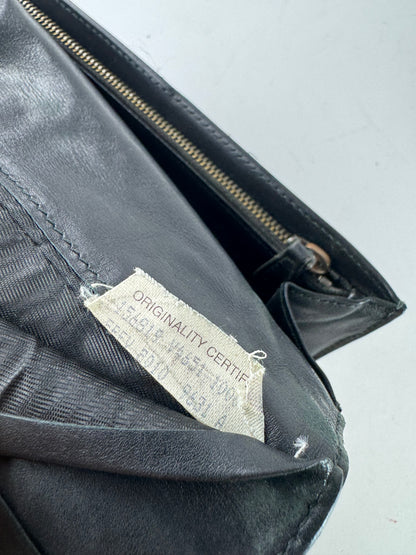 Vintage Bottega Veneta Intrecciato Leather Card Holder / ID Holder Black