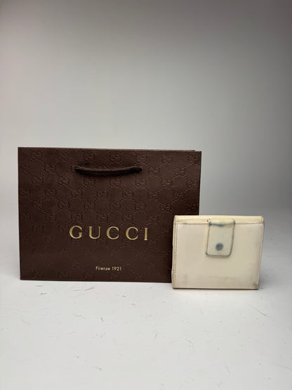 Vintage Gucci Patent Leather wallet white