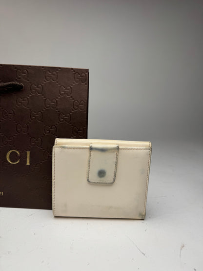 Vintage Gucci Patent Leather wallet white