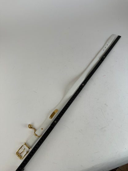 Vintage Celine Belt White Leather