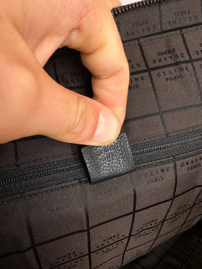 Sac de voyage vintage Céline Paris 2 voies en cuir noir