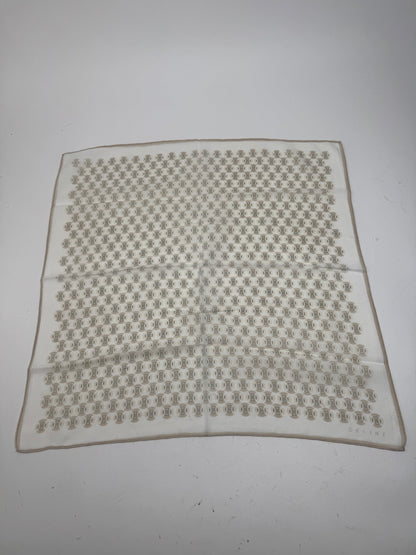 Vintage Celine Scarf white Brown