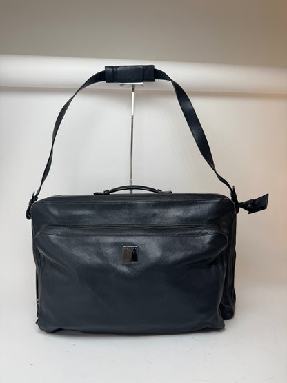 Sac de voyage vintage Céline Paris 2 voies en cuir noir