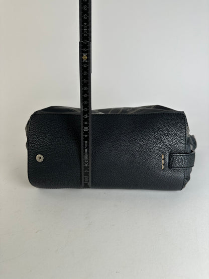 Vintage Fendi Selleria Denim Tote Bag Navy Black Grey
