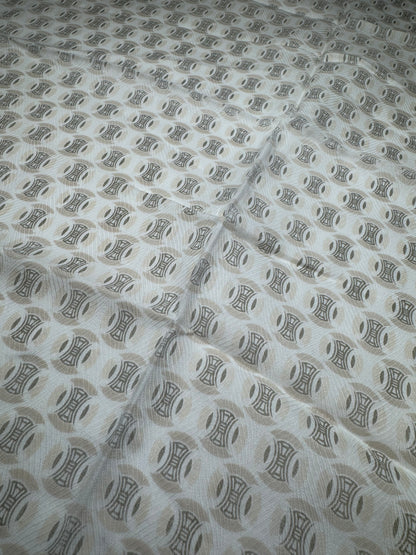 Vintage Celine Scarf white Brown