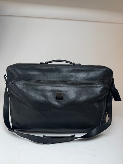 Sac de voyage vintage Céline Paris 2 voies en cuir noir