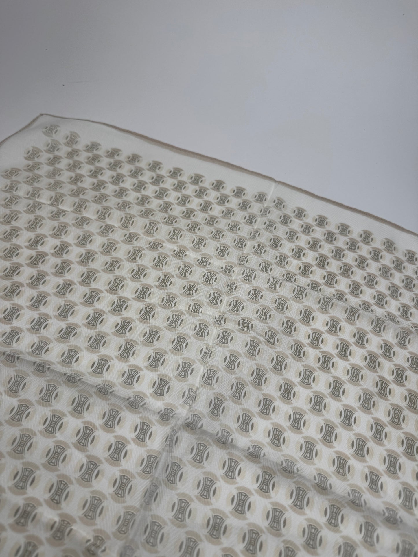 Vintage Celine Scarf white Brown